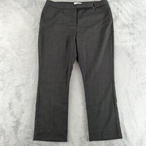 Reitmans Pants Womens 10 Petite Black White Cropped Dress Trousers Slim Fit Work